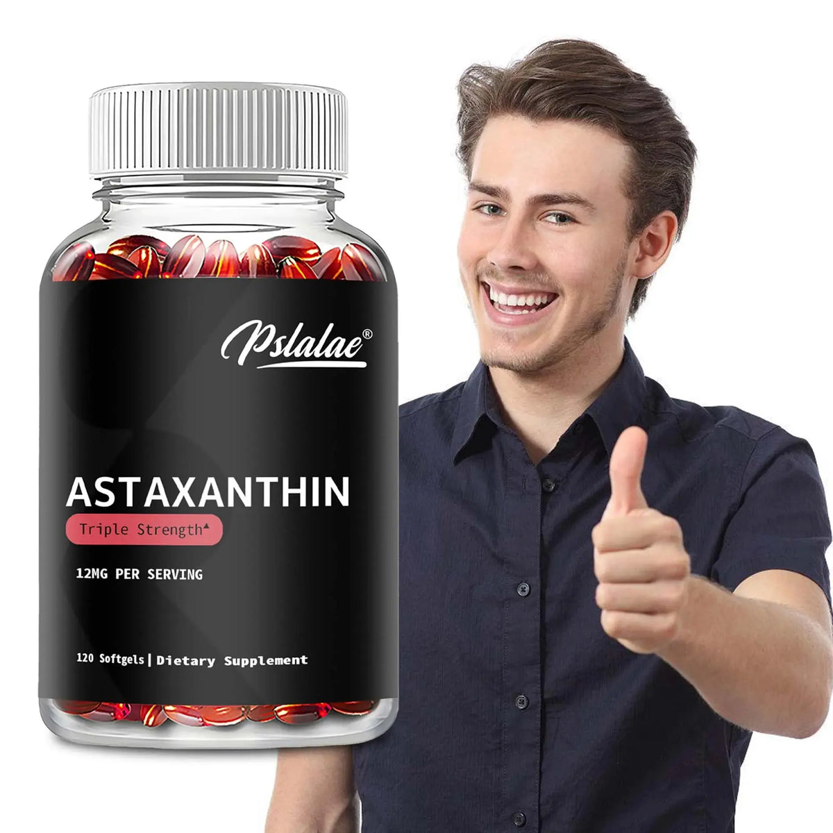 Astaxanthin - Promotes Eye, Joint, Skin and Heart Health, Improves Concentration and Memory  - 120 Capsules Roksy