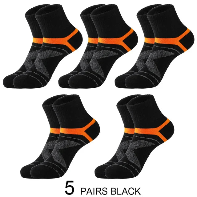 3 Pairs Men's Socks Hiking Black Sports Basketball Socks Casual Soft Running Summer Absorb Sweat Breathable Male Sokken Gifts Pi-Mart