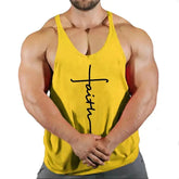 Gym Top Men T-shirts Fitness Man Clothes Muscular THRIXINE