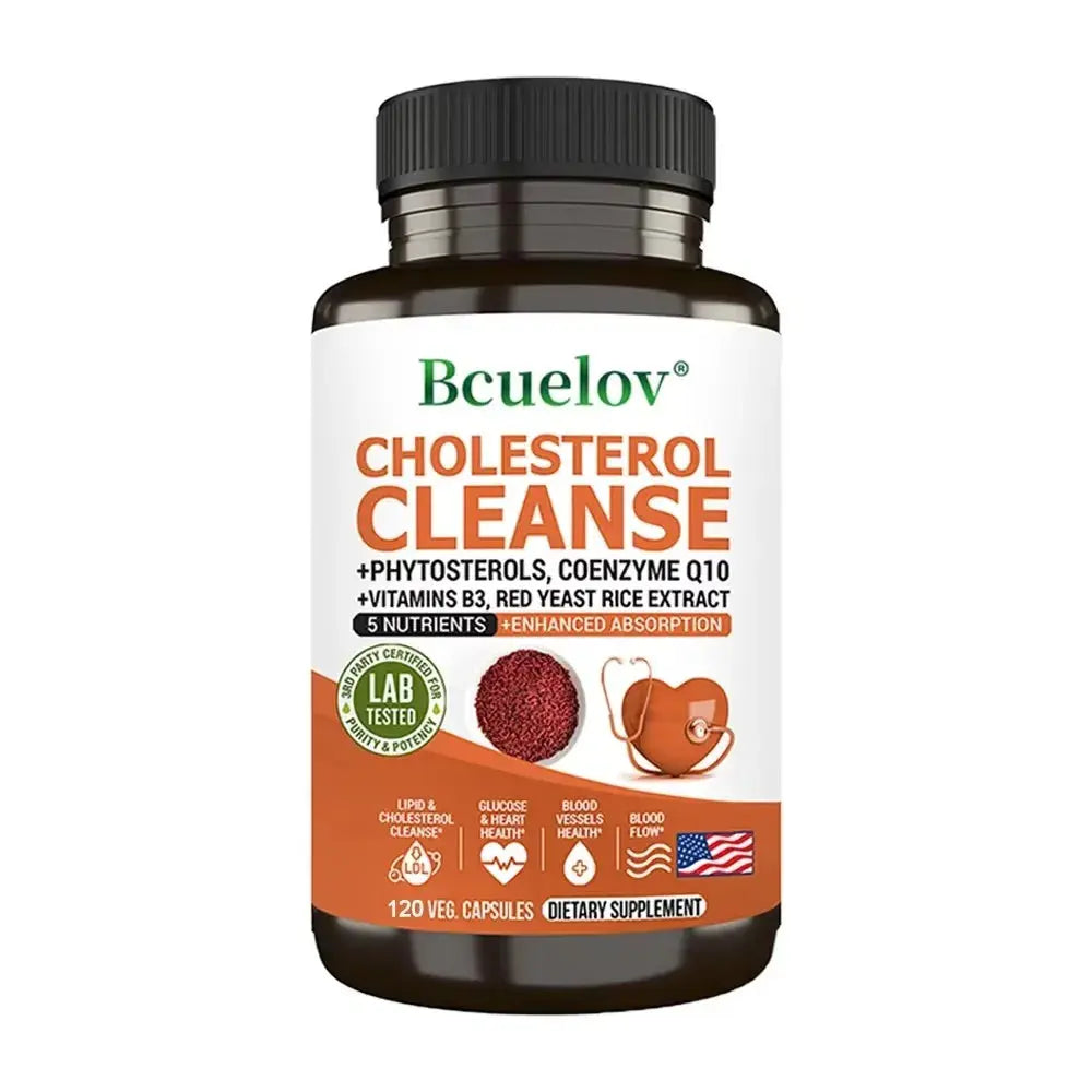 Niacinamide, Red Yeast Rice, Black Pepper Extract, Cholesterol Cleanser - Helps Lower Cholesterol Levels, 120 Capsules Roksy