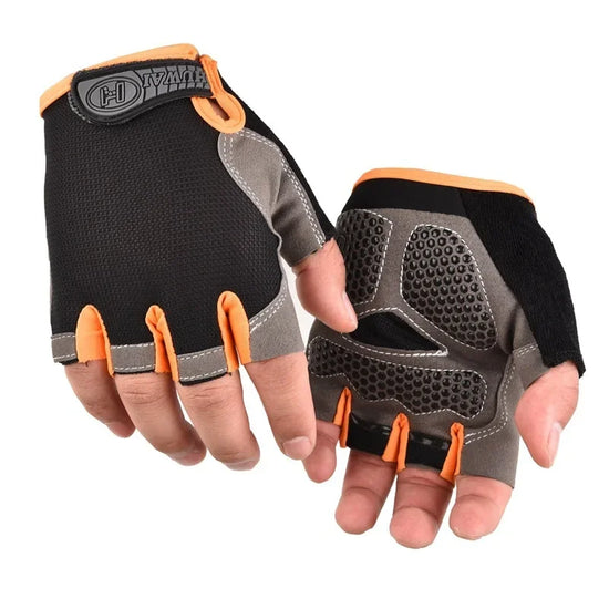 1 Pair Anti-Slip Cycling Gloves Breathable Half Fingerless Gloves Mtb Gloves Sunscreen Elastic Outdoor Sport Bicycle Gloves Pi-Mart