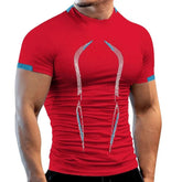 New Summer Gym Breathable T Shirt Men Quick Drying Jogging TShirt Men Training Tees Fitness Tops Running T-shirt MANDOTOS