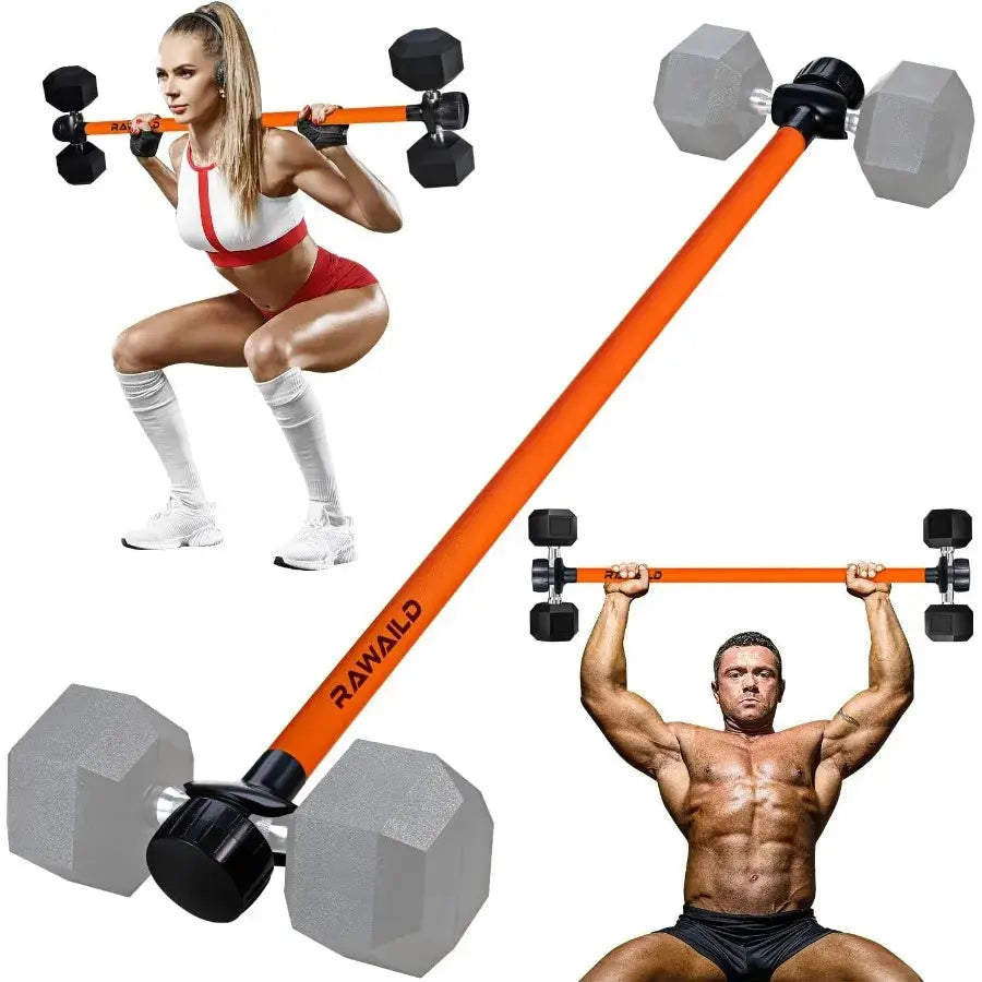 Dumbbell to Barbell Converter Weightlifting Bar THRIXINE