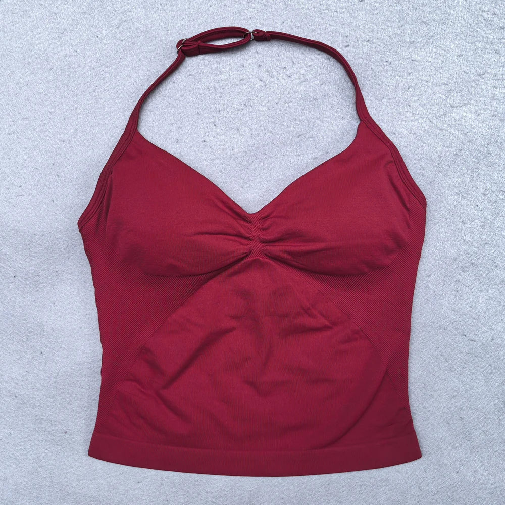Adjustable Open Back Yoga Top Moisture Wicking Gym Tank Pi-Mart