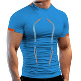 New Summer Gym Breathable T Shirt Men Quick Drying Jogging TShirt Men Training Tees Fitness Tops Running T-shirt MANDOTOS