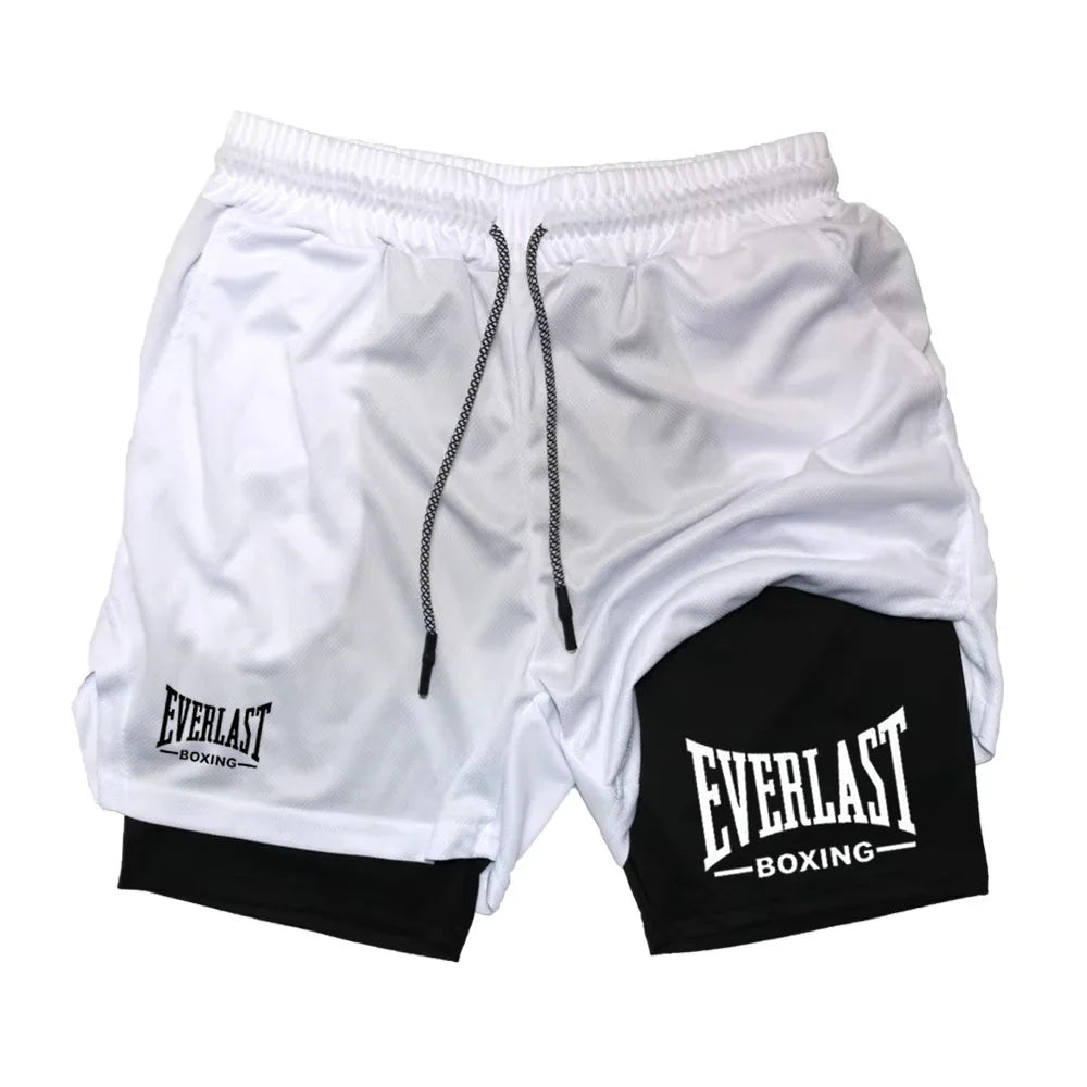 Everlast Double Layer Compression Shorts for Fitness and Basketball Pi-Mart