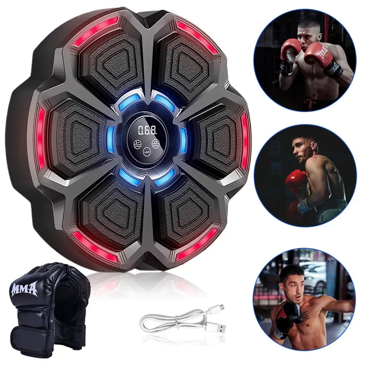 Music Boxing Machine | Wall-Mounted Workout Equipment for Adults & Kids 24 Hour Sport