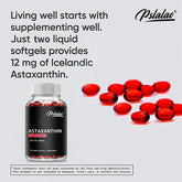 Astaxanthin - Promotes Eye, Joint, Skin and Heart Health, Improves Concentration and Memory  - 120 Capsules Roksy