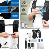 Breathable Running Hydration Vest with Storage for Hiking and Cycling Pi-Mart