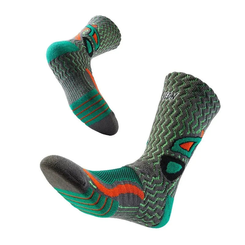Towel Bottom Sport Socks for Men 9-12 Breathable Non Slip High Cut Basketball Socks Moisture Absorption Socks Pi-Mart