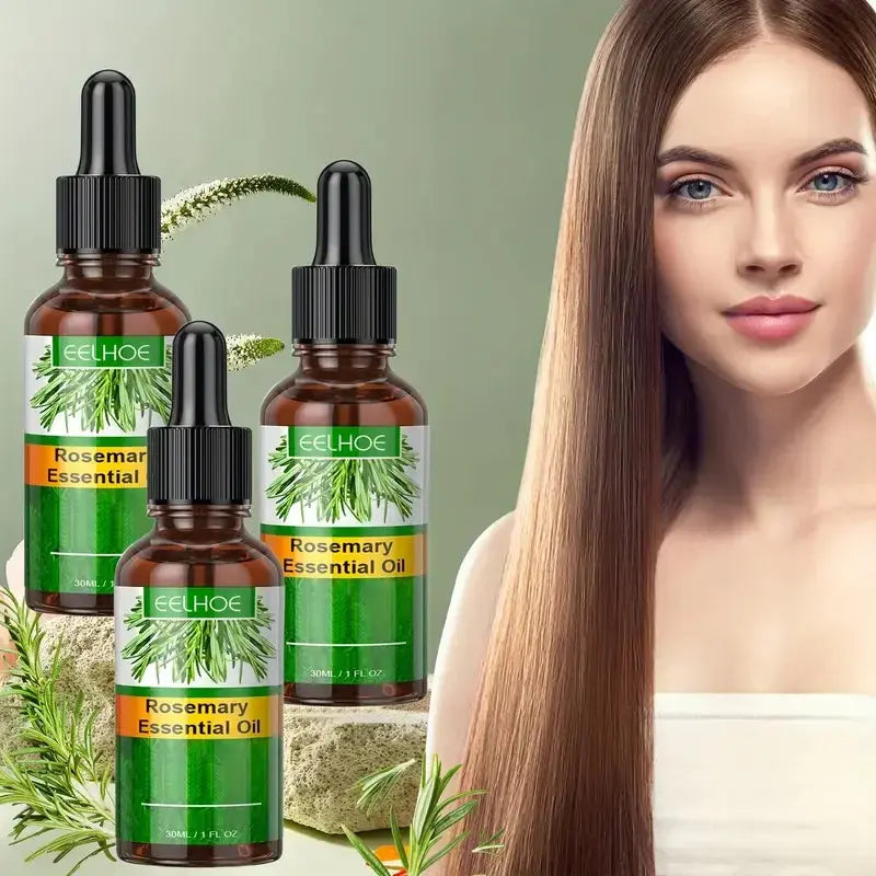 Rosemary Essential Oil Improves Frizz Strengthen Hair Roots Preventing Hair Dryness Split Nourishing Soft Glossy Hair Care Oil Roksy