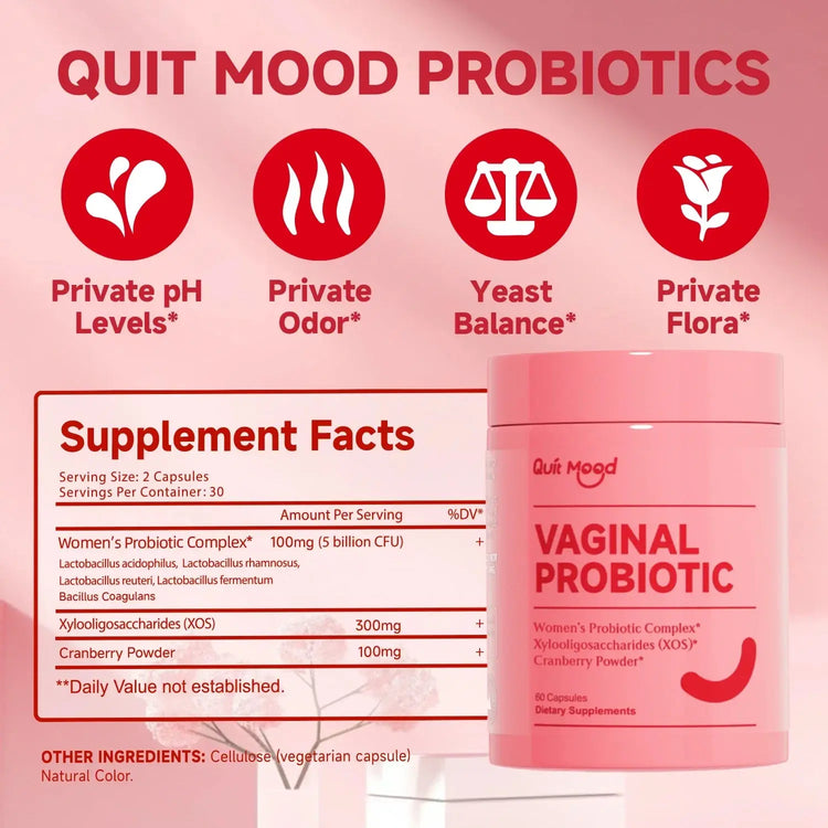 Quit mood Probiotics for Women PH Balance with Probiotics and Lactobacillus Probiotic Blend - Women&