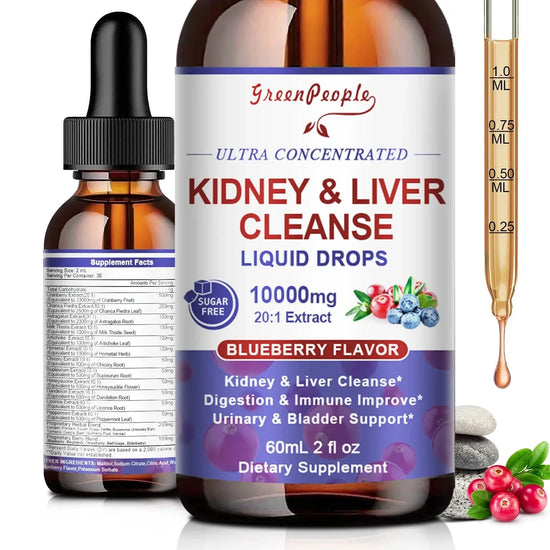 100 Natural 1000mg Cranberry Extract Kidney and Liver Cleansing Drops Urinary & Bladder Health Support Roksy
