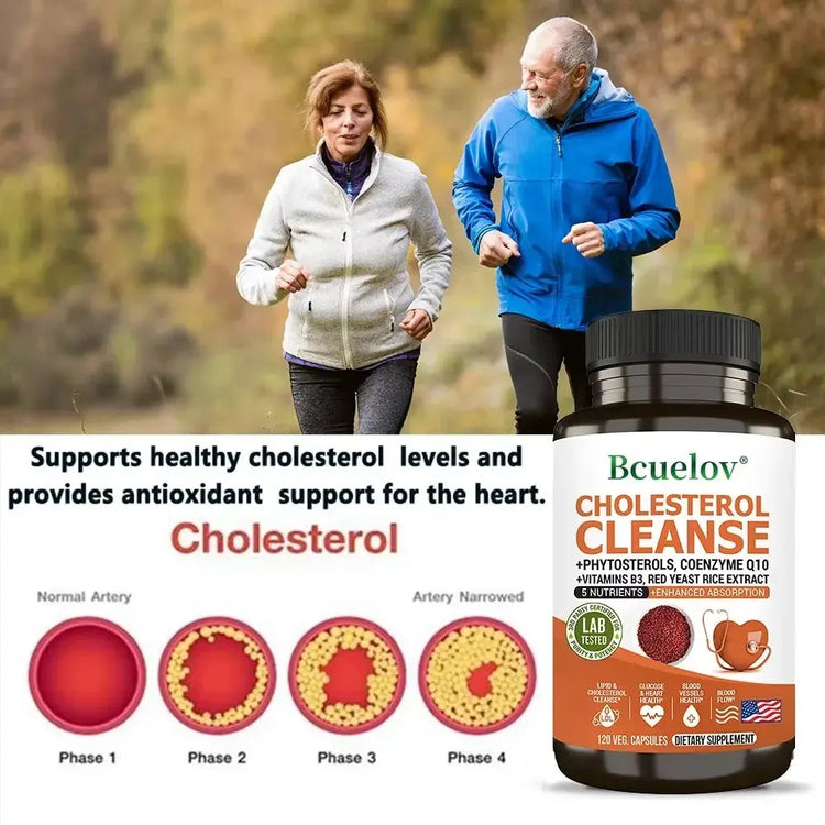 Niacinamide, Red Yeast Rice, Black Pepper Extract, Cholesterol Cleanser - Helps Lower Cholesterol Levels, 120 Capsules Roksy