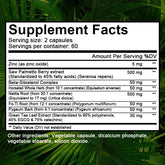 Saw Palmetto Prostate Capsules 2 x 60 = 120 capsules - Help Promote Prostate Health,Reduce Baldness and Thinning Hair & Regulate Hormonal Sex Capsules in The Body Roksy