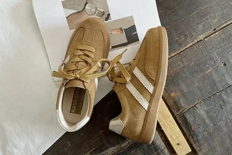 Retro Genuine Leather Flat Shoes for Women 24 Hour Sport