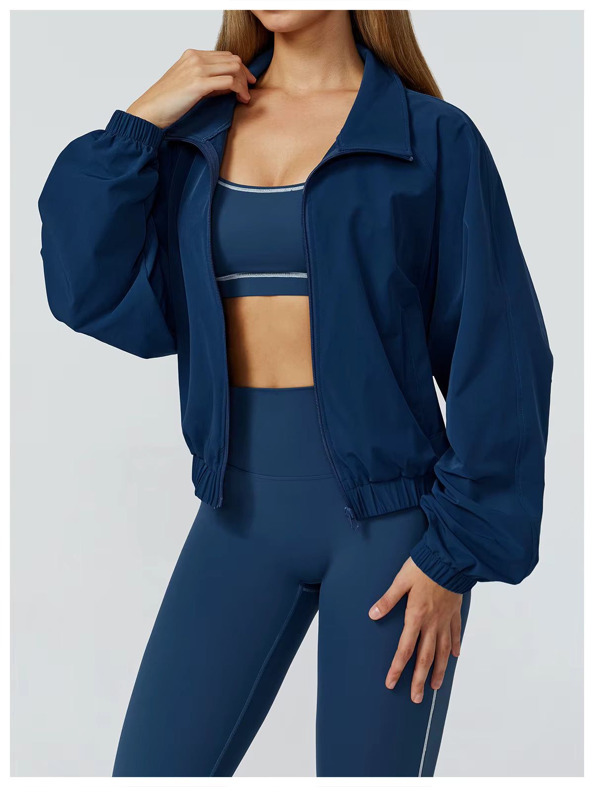 Gym & Fitness Jacket: Long Sleeve Yoga Top with Pockets 24 Hour Sport