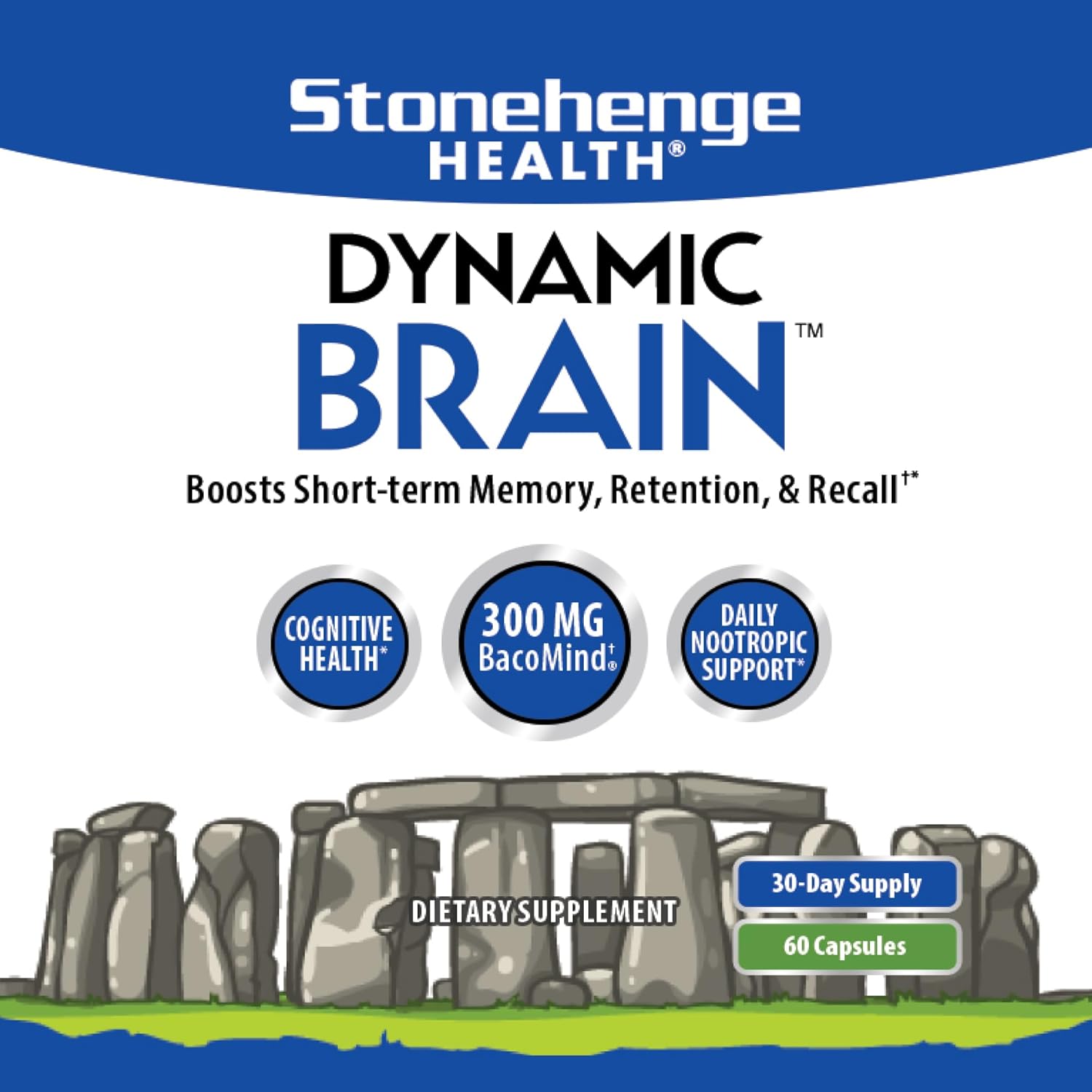 Stonehenge Health Dynamic Brain – Advanced Nootropic Supplement for Memory, Focus &amp; Clarity( Pack of 2) Ballimart