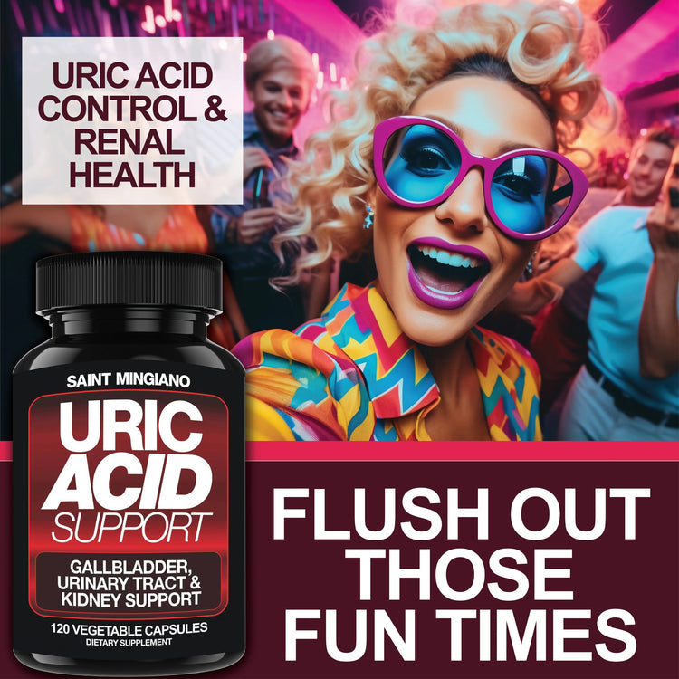 Uric Acid Support – 120 Capsules Saint Mingiano - Supplements & Wellness Dedicated to Holistic Health