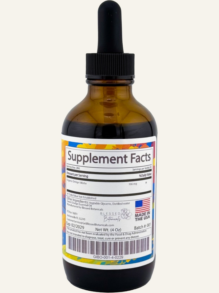 Organic Ginkgo Biloba Blessed Botanicals