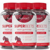 HumanN SuperBeets Heart Gummies 3-Pack – Sugar-Free Beetroot &amp; Grape Seed Extract for Heart Health, Energy &amp; Circulation – Pomegranate Berry Flavor, 60 Gummies Each Ballimart