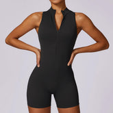 Fitness Yoga Jumpsuit With Zipper Summer Backless Shorts Jumpsuit Bodysuit For Women Clothing Vain Products