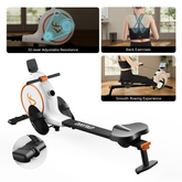 DeerRun RW600 Adjustable 32-Level Magnetic Resistance Long Slide Rail Smart Rowing Machine with PitPat App DeerRun®