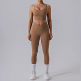 High Waist Tight Yoga Workout Clothes Sports Suit Women Vain Products