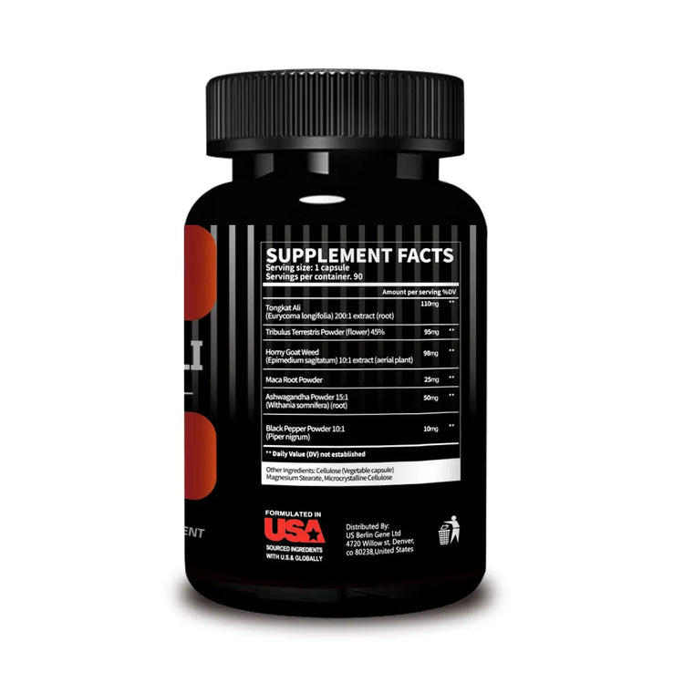 NAXTTII Natural Fuel For Men Supplement With Tongkat Ali, Maca Root, Ginseng To Boost Circulation, Energy, Stamina, Drive And Performance 90 Capsules Roksy