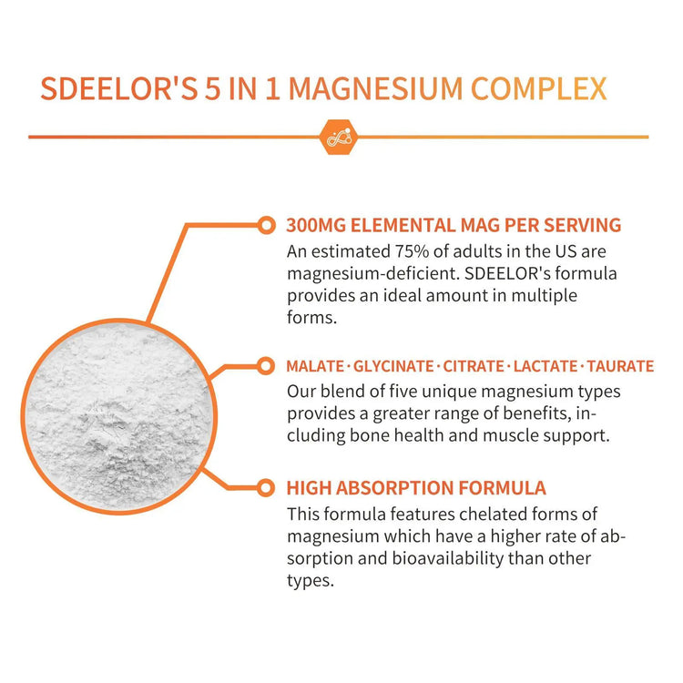 Magnesium Glycinate Malate Vitamin D3 Vegan Formula Supports Bone Health Highly Absorbable Chelated Product Roksy
