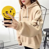 Velvet Padded Long-Sleeved Plus Jacket Pi-Mart