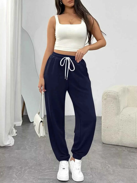 Drawstring Waist Joggers