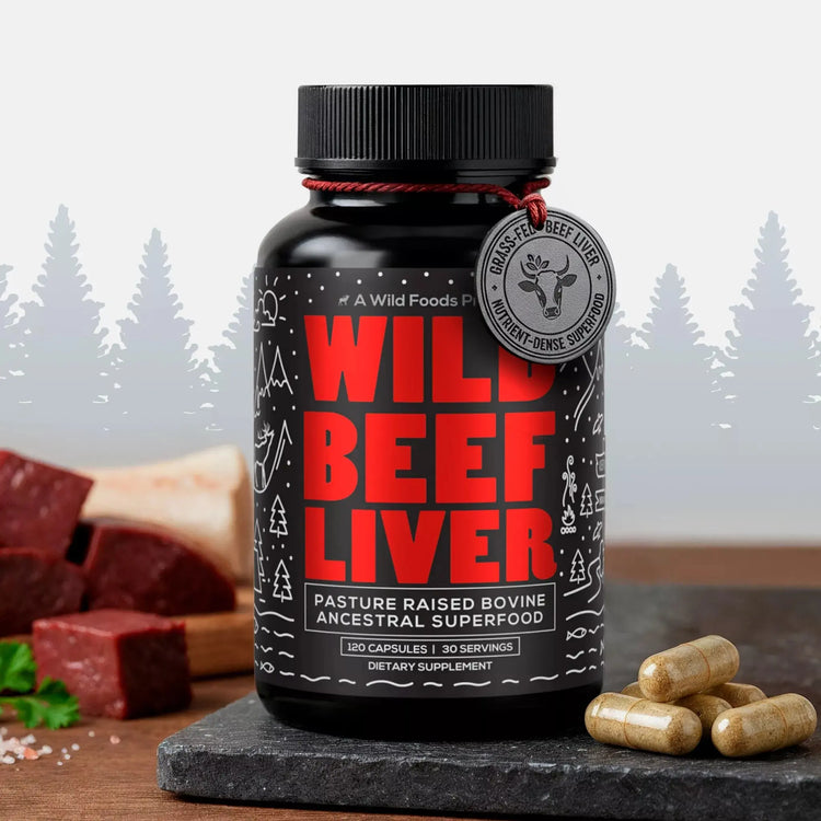 Grass-Fed Beef Liver Capsules, 30 servings – Vitality & Immune Boost from Ancestral Nutrition Wild Foods