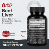 Grass-Fed Beef Liver Capsules, 30 servings – Vitality & Immune Boost from Ancestral Nutrition Wild Foods