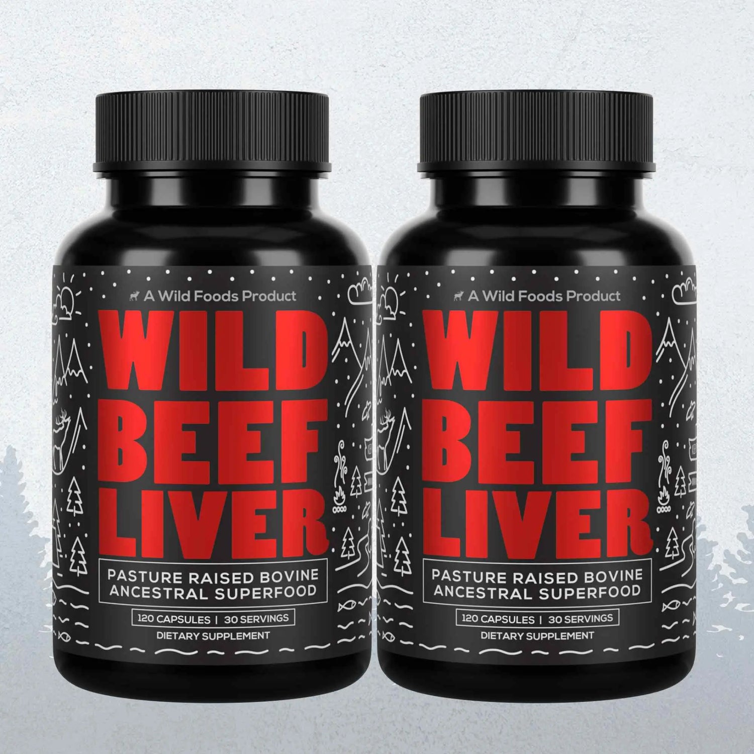 Grass-Fed Beef Liver Capsules, 30 servings – Vitality & Immune Boost from Ancestral Nutrition Wild Foods