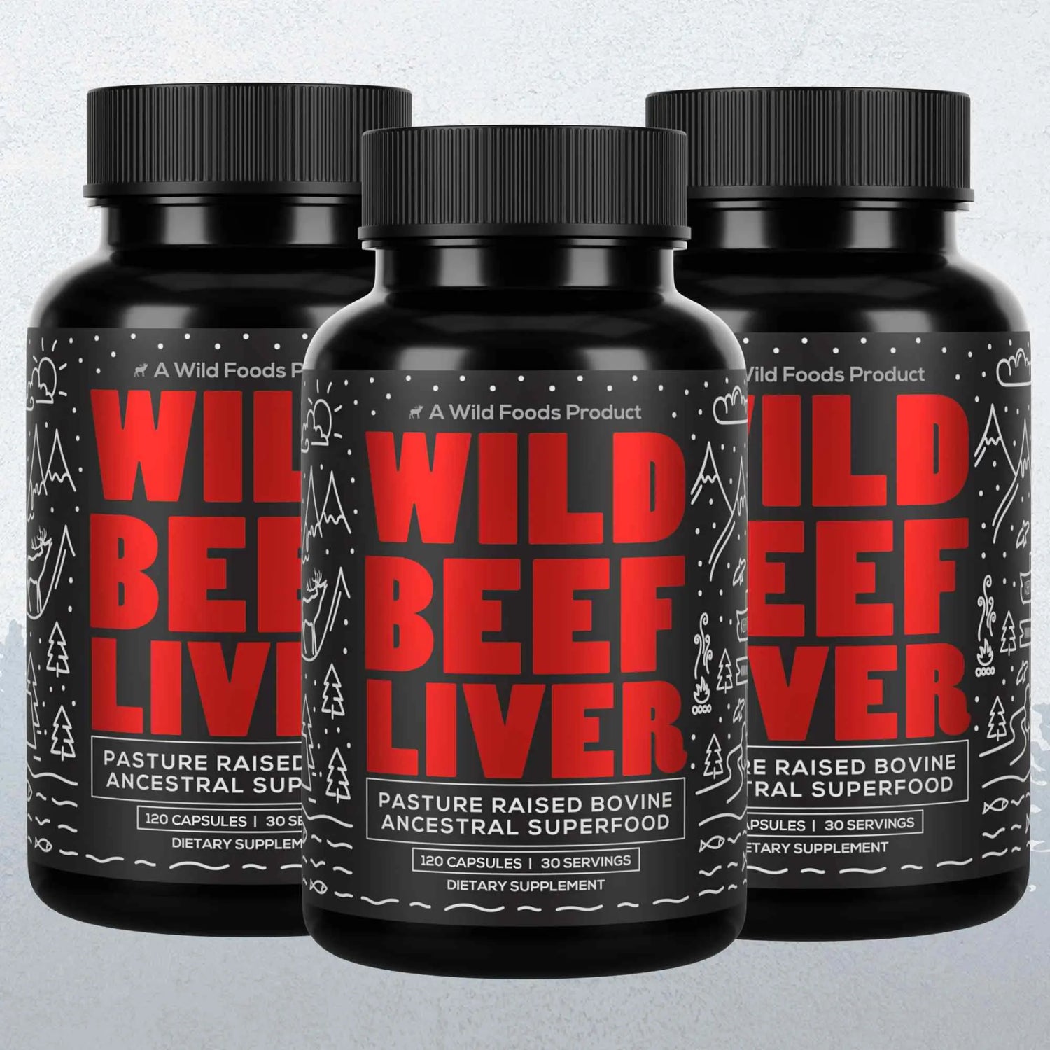 Grass-Fed Beef Liver Capsules, 30 servings – Vitality & Immune Boost from Ancestral Nutrition Wild Foods