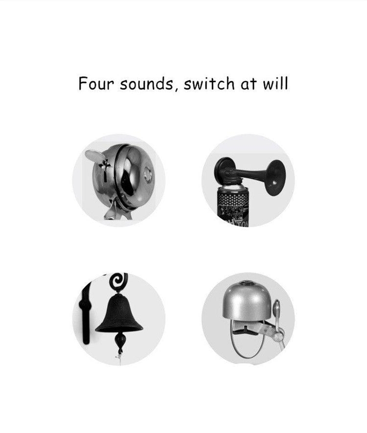 Bike Bell Charging Speaker USB Recharged Mini Electric Bike Horn 4 Modes Cycling Electric Bicycle Accessories For Scooter Electric Bike Horn Cycling Bicycle Scooter Horn Battery Waterproof Bicycle Accessories For Kid Stevvex
