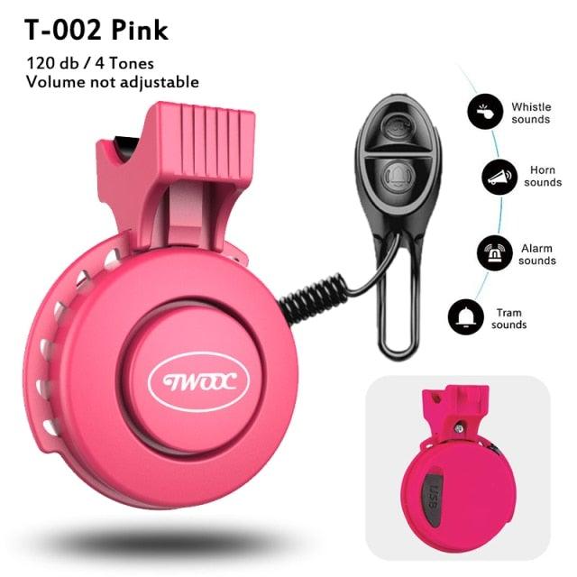 Bike Bell Charging Speaker USB Recharged Mini Electric Bike Horn 4 Modes Cycling Electric Bicycle Accessories For Scooter Electric Bike Horn Cycling Bicycle Scooter Horn Battery Waterproof Bicycle Accessories For Kid Stevvex