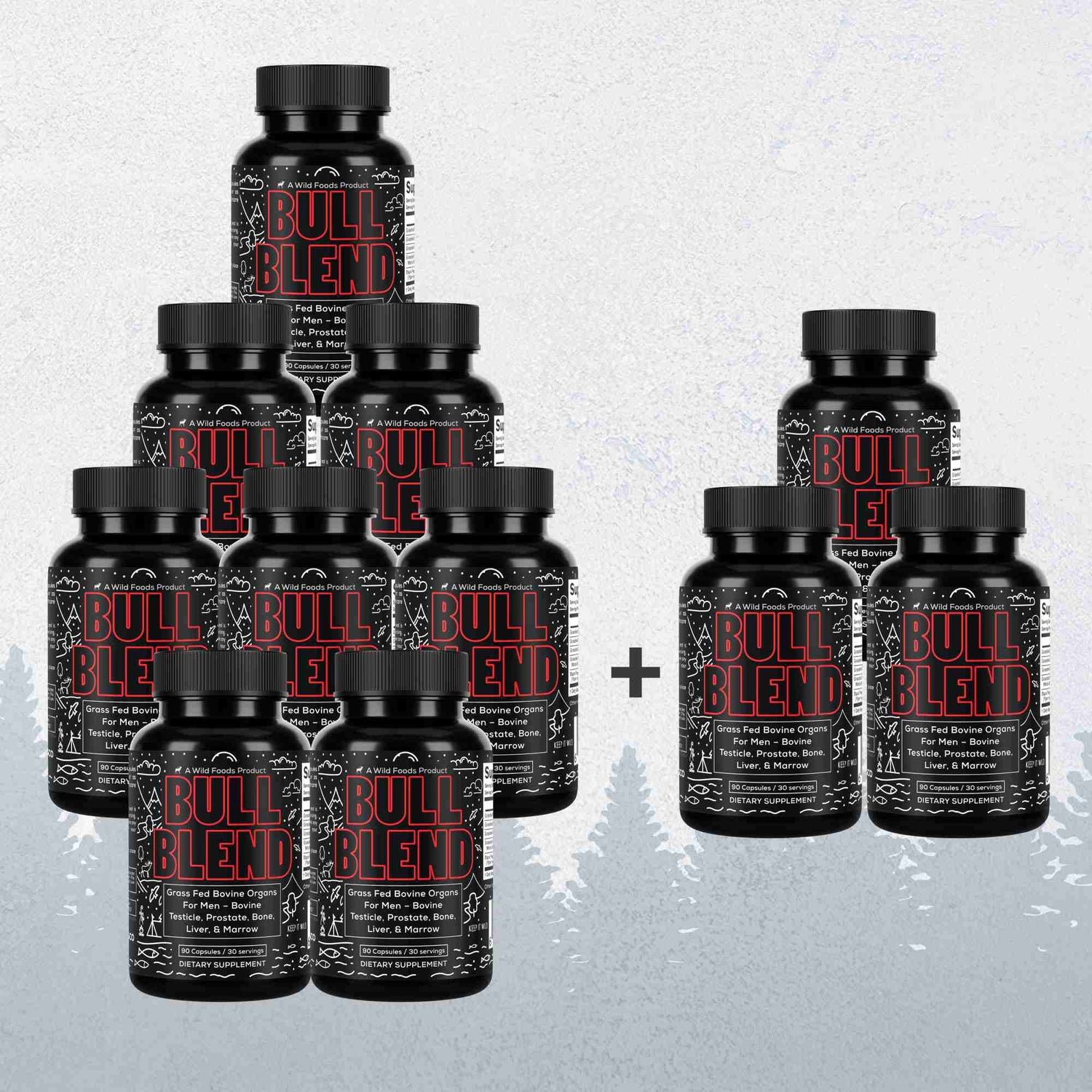 Bull Blend, 30 servings – Natural Male Hormone & Energy Support Wild Foods