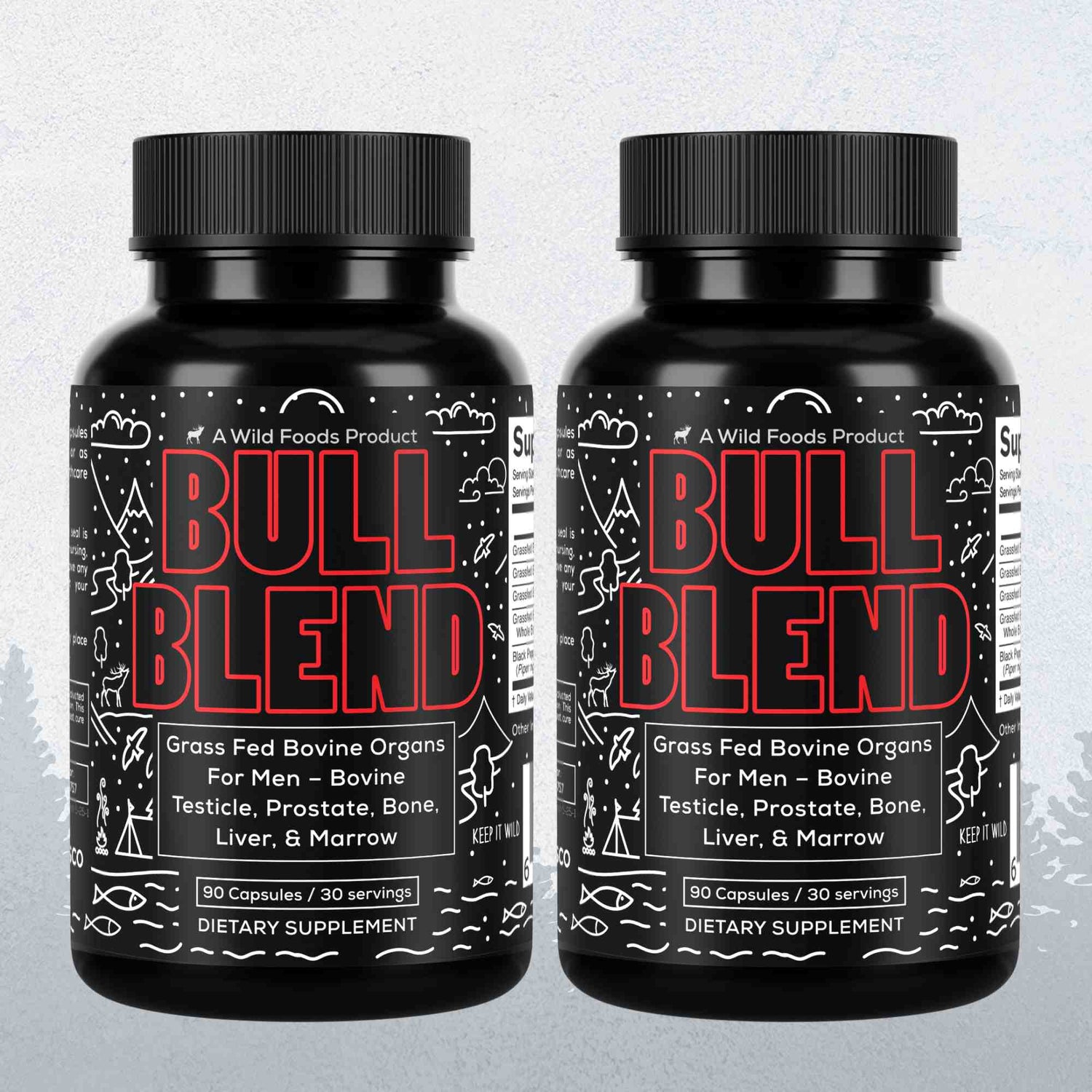 Bull Blend, 30 servings – Natural Male Hormone & Energy Support Wild Foods