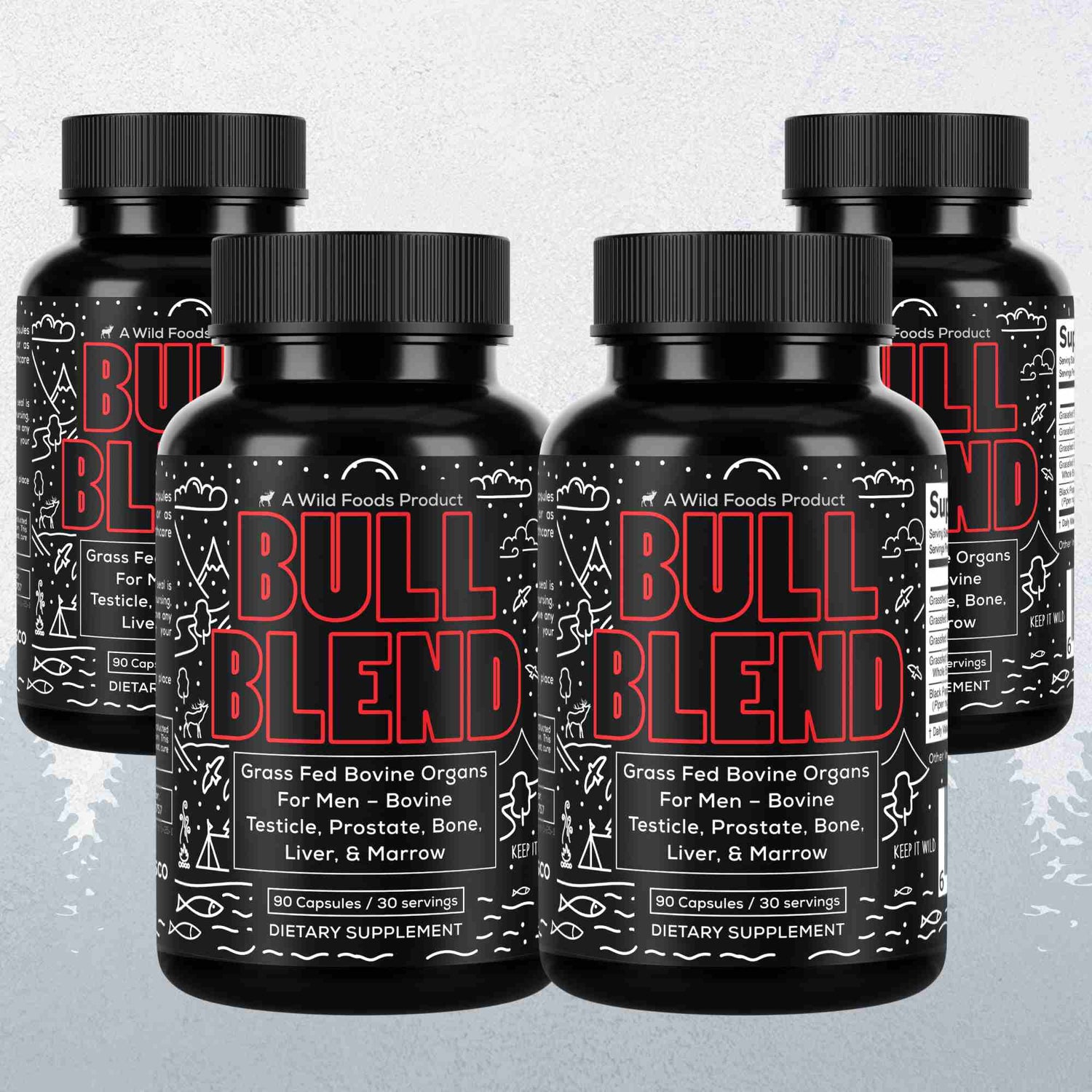 Bull Blend, 30 servings – Natural Male Hormone & Energy Support Wild Foods