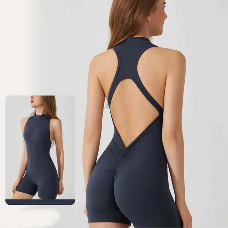 Women’s Zipper Backless Yoga Jumpsuit Social Buzz eSIMs
