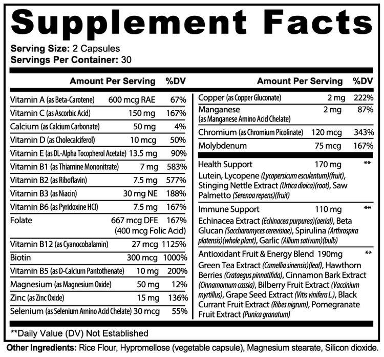 Complete Multivitamin - Made in the USA THRIXINE