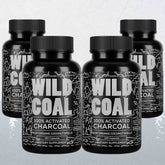 Activated Charcoal Capsules, 60 servings - Made from 100% Organic Coconuts Wild Foods