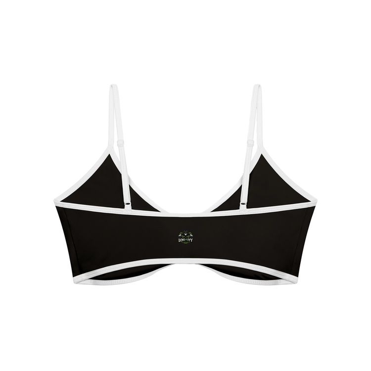 Loki & Ivy Color Block Ruched V-Neck Sports Bra THRIXINE