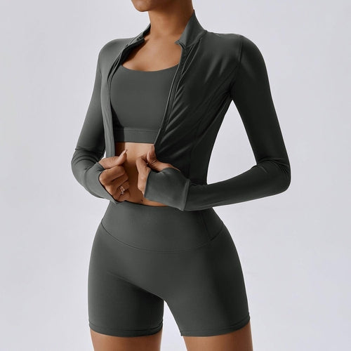 A1 Outdoor Sports Skinny Yoga Clothes Suit Nude Feel Women Leggings THRIXINE