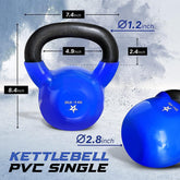 Kettlebell, 5-100 LB Vinyl Coated Cast Iron Strength Training Kettlebells for Home Gym Exercises, Fitness, Full Body Workout Equipment, Push Ups, and Grip Strength Berry Charmz