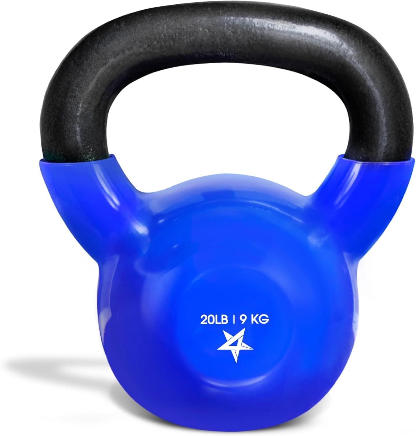 Kettlebell, 5-100 LB Vinyl Coated Cast Iron Strength Training Kettlebells for Home Gym Exercises, Fitness, Full Body Workout Equipment, Push Ups, and Grip Strength Berry Charmz