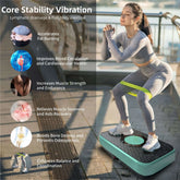 Vibration Plate Fitness Platform, Whole Body Exercise Machine for Lymphatic Drainage, Shaking Workout Board with 120 Speed Levels, Fat Burner and Weight Loss Equipment for Men and Women. Berry Charmz