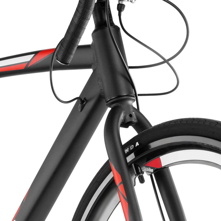Road Bike, 700C Wheels Racing Bike, SHIMANO 14 Speeds Drivetrain City Commuter Road Bicycle, Urban Adult Sport Bike with Lightweight Aluminum Alloy Frame, Drop Bar, Disc Brake, for Men Women Berry Charmz
